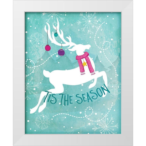 Tis the Season White Modern Wood Framed Art Print by Pugh, Jennifer