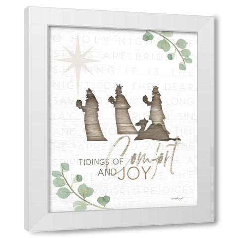 Tidings of Comfort and Joy White Modern Wood Framed Art Print by Pugh, Jennifer