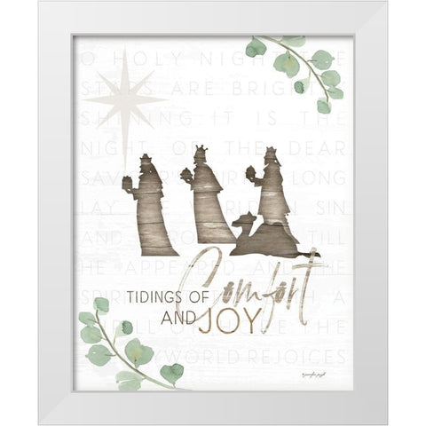 Tidings of Comfort and Joy White Modern Wood Framed Art Print by Pugh, Jennifer