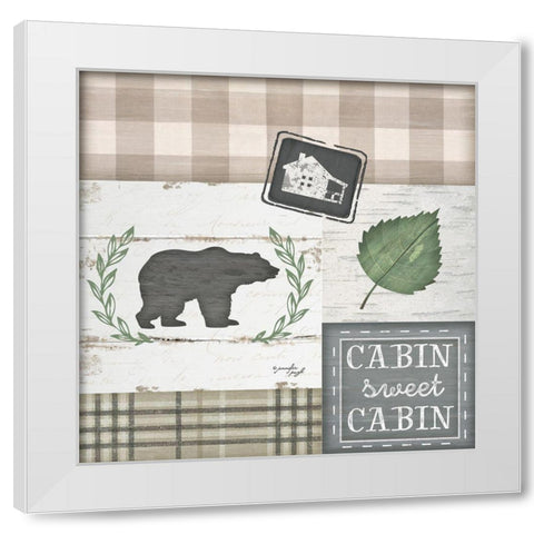 Cabin Sweet Cabin White Modern Wood Framed Art Print by Pugh, Jennifer