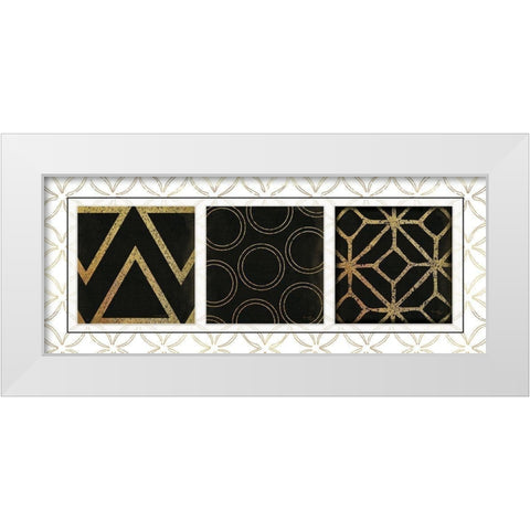 BW Gold Panel II White Modern Wood Framed Art Print by Pugh, Jennifer