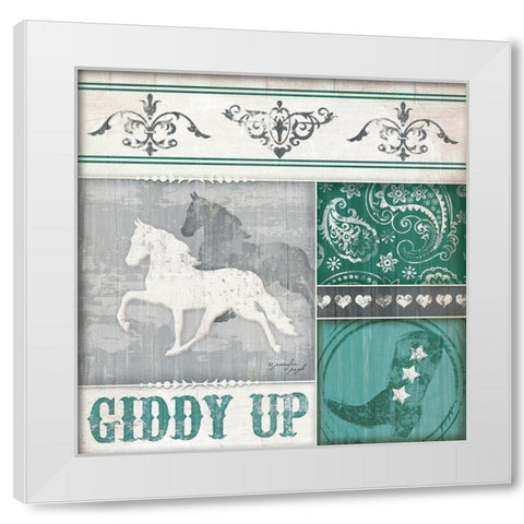 Giddy Up White Modern Wood Framed Art Print by Pugh, Jennifer