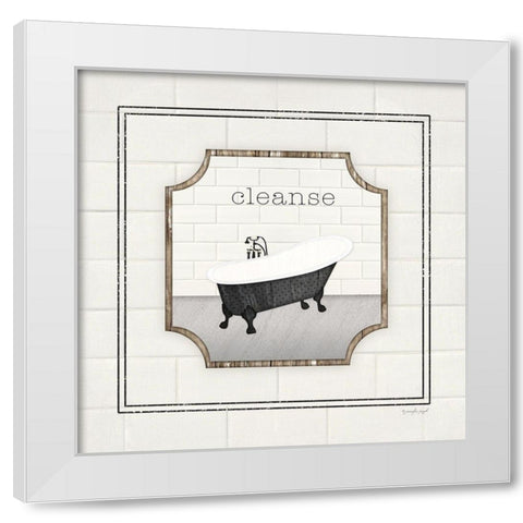 Bath Cleanse White Modern Wood Framed Art Print by Pugh, Jennifer