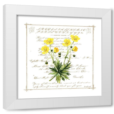 Floral VI White Modern Wood Framed Art Print by Pugh, Jennifer