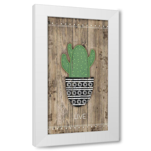 Live White Modern Wood Framed Art Print by Pugh, Jennifer