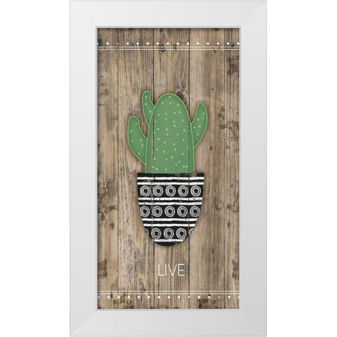 Live White Modern Wood Framed Art Print by Pugh, Jennifer