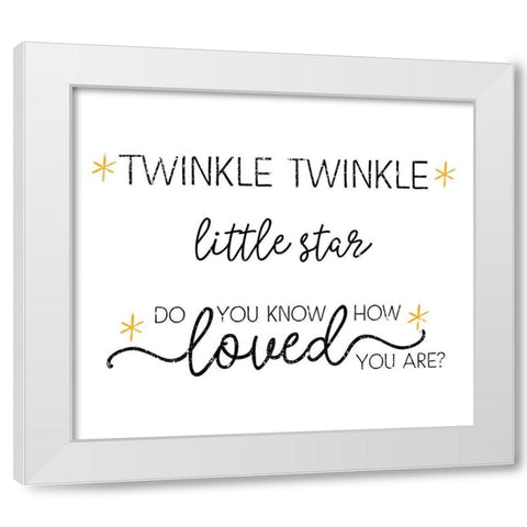 Twinkle Twinkle White Modern Wood Framed Art Print by Pugh, Jennifer