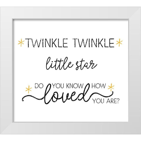 Twinkle Twinkle White Modern Wood Framed Art Print by Pugh, Jennifer