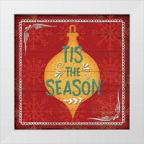 Tis the Season White Modern Wood Framed Art Print by Pugh, Jennifer