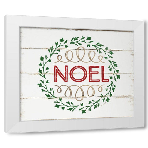 Noel White Modern Wood Framed Art Print by Pugh, Jennifer