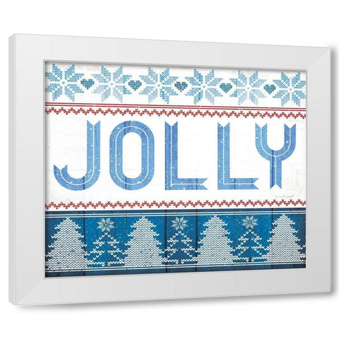 Jolly White Modern Wood Framed Art Print by Pugh, Jennifer