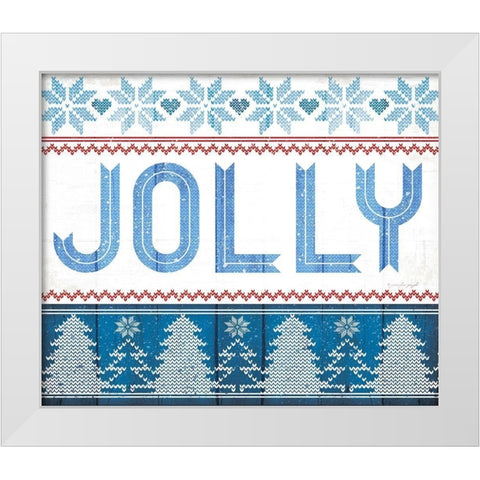 Jolly White Modern Wood Framed Art Print by Pugh, Jennifer