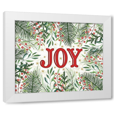 Joy White Modern Wood Framed Art Print by Pugh, Jennifer