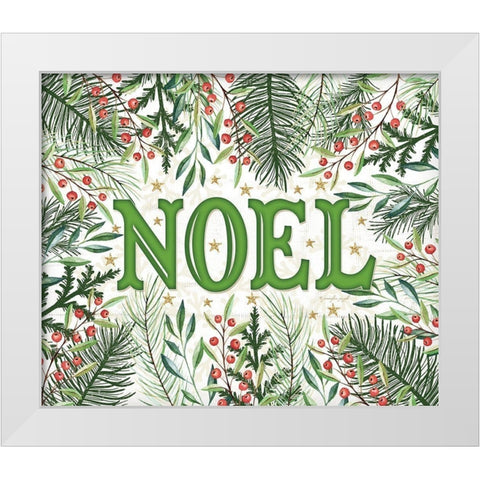 Noel White Modern Wood Framed Art Print by Pugh, Jennifer