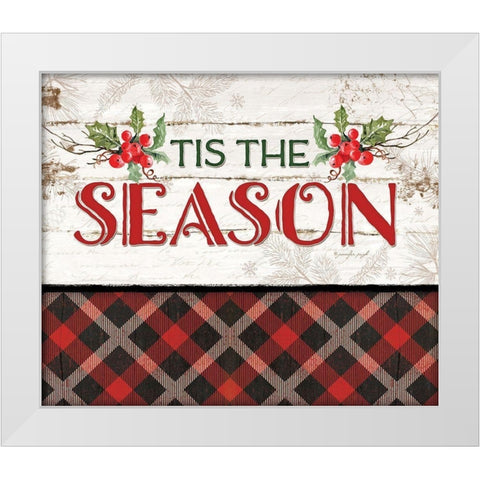 Tis the Season White Modern Wood Framed Art Print by Pugh, Jennifer