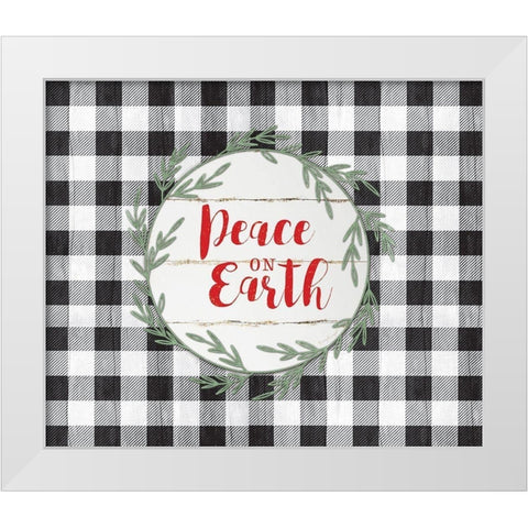 Peace on Earth White Modern Wood Framed Art Print by Pugh, Jennifer