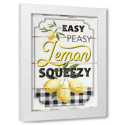 Easy Peasy White Modern Wood Framed Art Print by Pugh, Jennifer