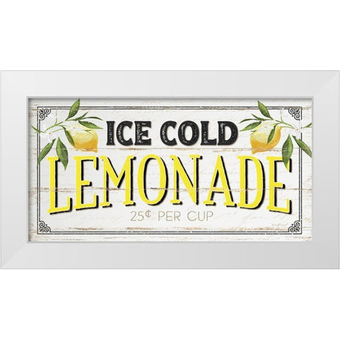 Ice Cold Lemonade White Modern Wood Framed Art Print by Pugh, Jennifer