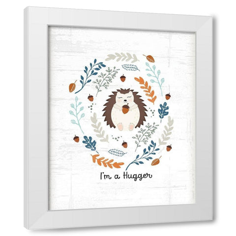 Im a Hugger White Modern Wood Framed Art Print by Pugh, Jennifer