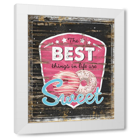 Best Things in Life White Modern Wood Framed Art Print by Pugh, Jennifer