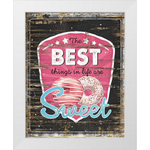 Best Things in Life White Modern Wood Framed Art Print by Pugh, Jennifer