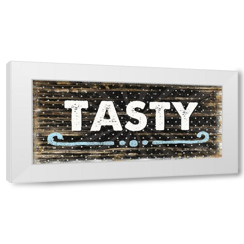 Tasty White Modern Wood Framed Art Print by Pugh, Jennifer