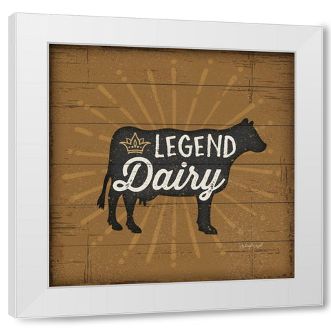 Legend Dairy White Modern Wood Framed Art Print by Pugh, Jennifer