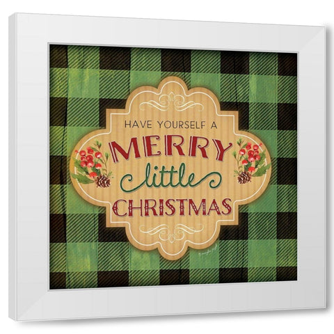 Merry Little Christmas White Modern Wood Framed Art Print by Pugh, Jennifer