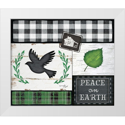 Peace on Earth White Modern Wood Framed Art Print by Pugh, Jennifer