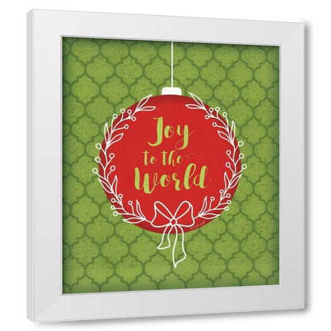 Joy to the World White Modern Wood Framed Art Print by Pugh, Jennifer