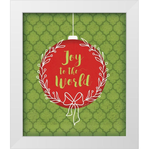 Joy to the World White Modern Wood Framed Art Print by Pugh, Jennifer