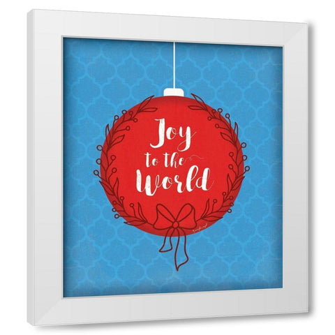 Joy to the World White Modern Wood Framed Art Print by Pugh, Jennifer