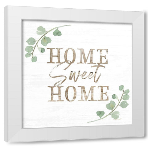 Home Sweet Home White Modern Wood Framed Art Print by Pugh, Jennifer