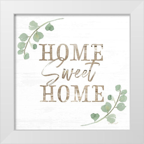 Home Sweet Home White Modern Wood Framed Art Print by Pugh, Jennifer