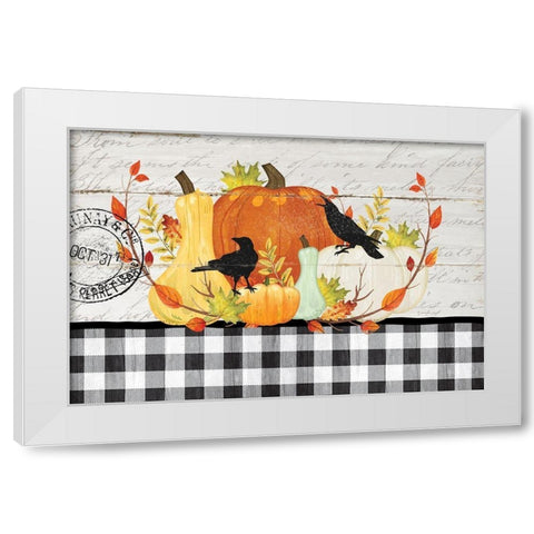 Pumpkins II White Modern Wood Framed Art Print by Pugh, Jennifer