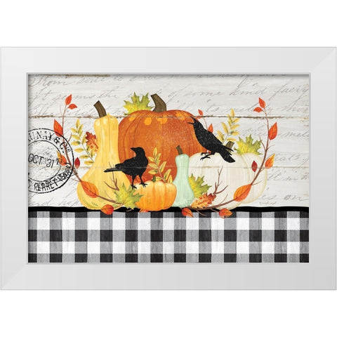 Pumpkins II White Modern Wood Framed Art Print by Pugh, Jennifer