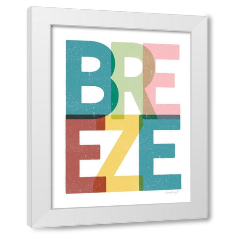 Breeze White Modern Wood Framed Art Print by Pugh, Jennifer