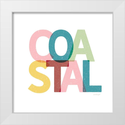 Coastal White Modern Wood Framed Art Print by Pugh, Jennifer