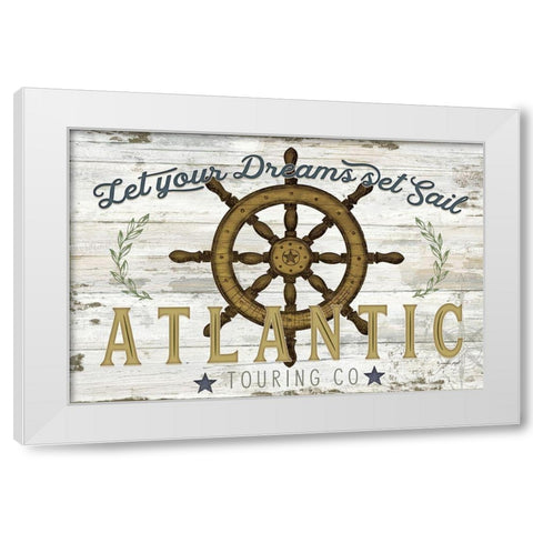 Atlantic Touring Co. White Modern Wood Framed Art Print by Pugh, Jennifer