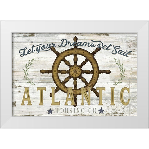 Atlantic Touring Co. White Modern Wood Framed Art Print by Pugh, Jennifer