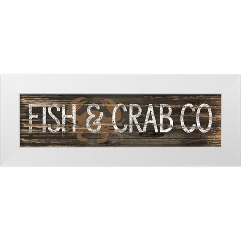Fish and Crab Co. White Modern Wood Framed Art Print by Pugh, Jennifer