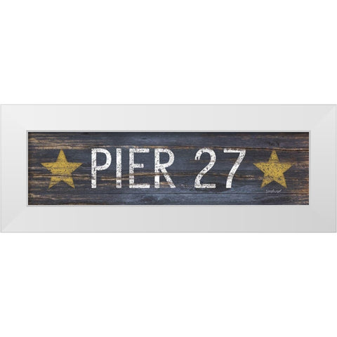 Pier 27 White Modern Wood Framed Art Print by Pugh, Jennifer