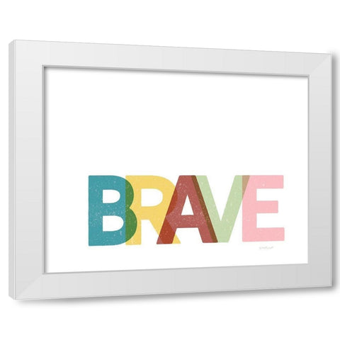 Brave White Modern Wood Framed Art Print by Pugh, Jennifer