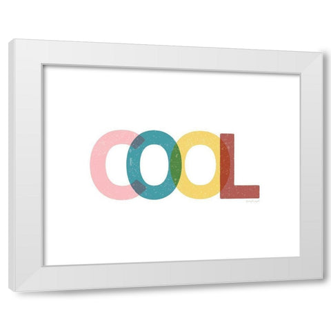 Cool White Modern Wood Framed Art Print by Pugh, Jennifer