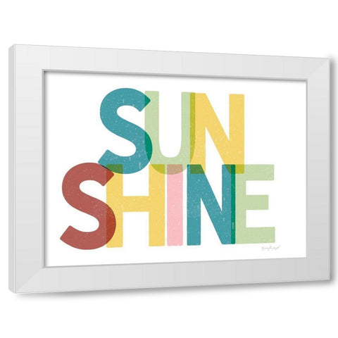 Sunshine White Modern Wood Framed Art Print by Pugh, Jennifer