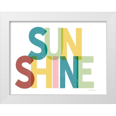 Sunshine White Modern Wood Framed Art Print by Pugh, Jennifer