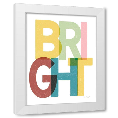 Bright White Modern Wood Framed Art Print by Pugh, Jennifer