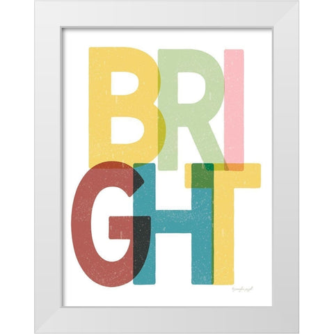 Bright White Modern Wood Framed Art Print by Pugh, Jennifer