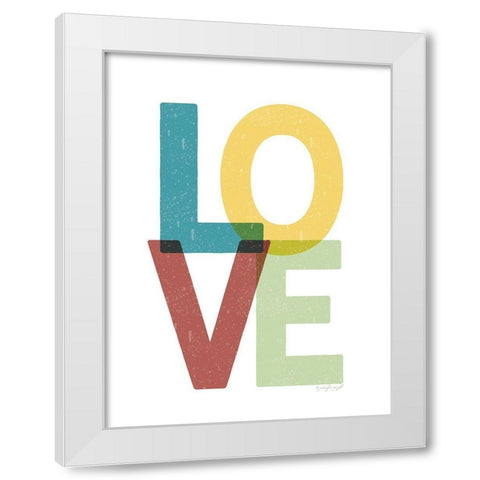 Love Bird White Modern Wood Framed Art Print by Pugh, Jennifer