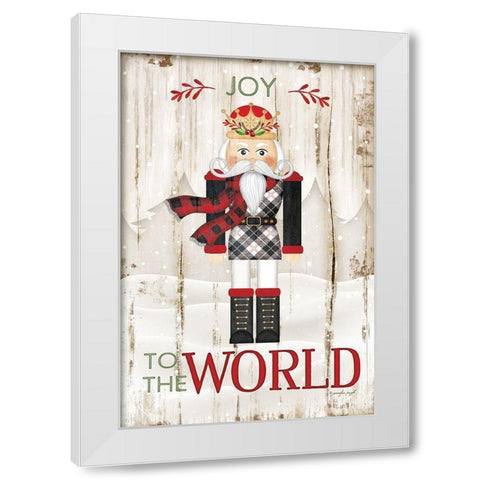 Joy to the World White Modern Wood Framed Art Print by Pugh, Jennifer